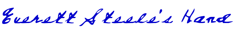 Everett Steele's Hand Schriftart